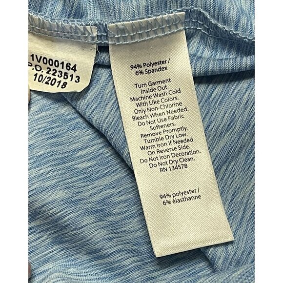 Vineyard Vines Long Sleeve Performance Space Dye Blue Tee T-shirt Men's M Medium - Picture 5 of 11